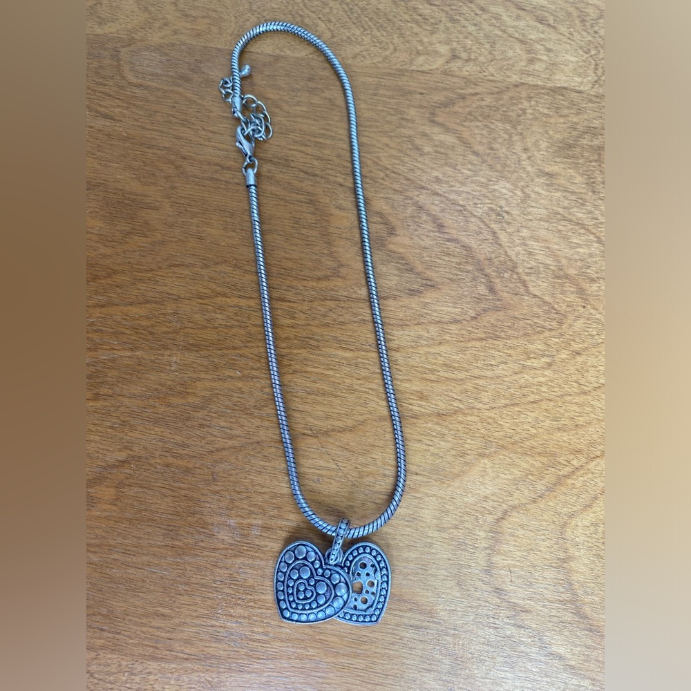 Silver Heart Pendant Necklace - Women's Jewelry